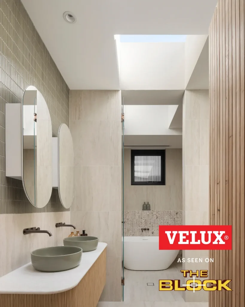 VELUX as seen on the The Block 2026 - Week 4 Ensuite House 1