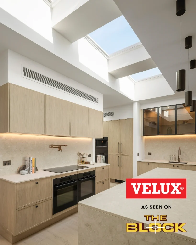 VELUX as seen on the The Block 2026 - Week 7 Kitchen House 1 - 1